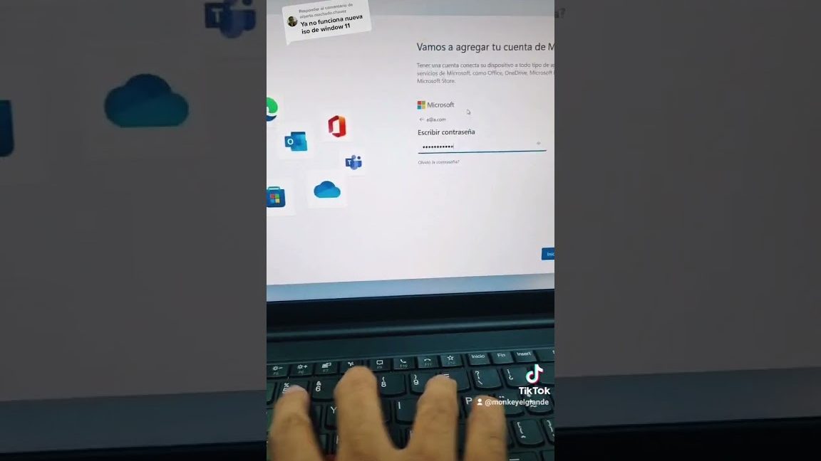 Vamos a agregar su cuenta de Microsoft