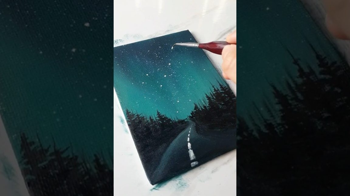 Gabriel observa el cielo nocturno a través de un telescopio