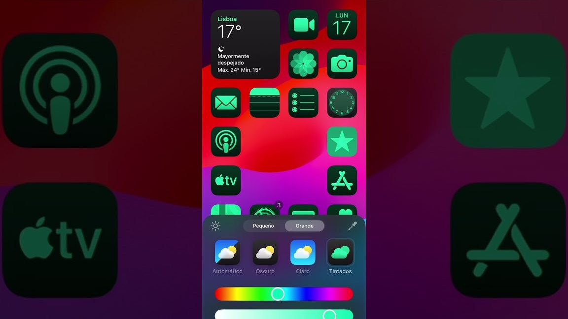 Administrar automáticamente el color de las aplicaciones
