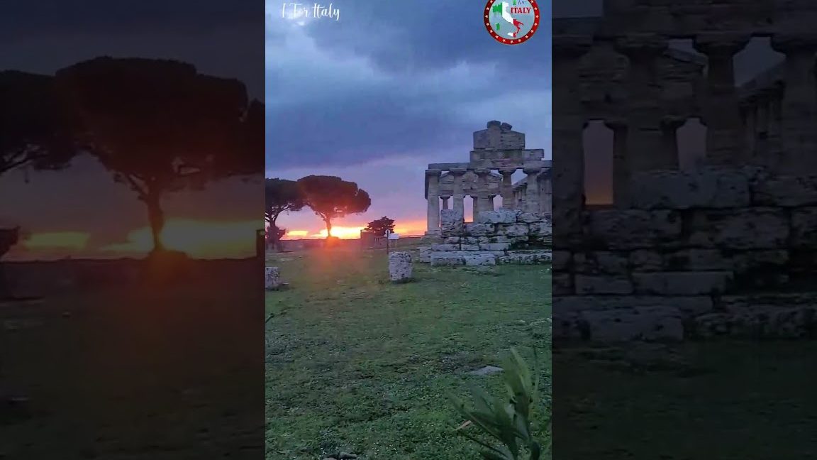 Ilustrar y observar el templo de Hera en Paestum, Italia