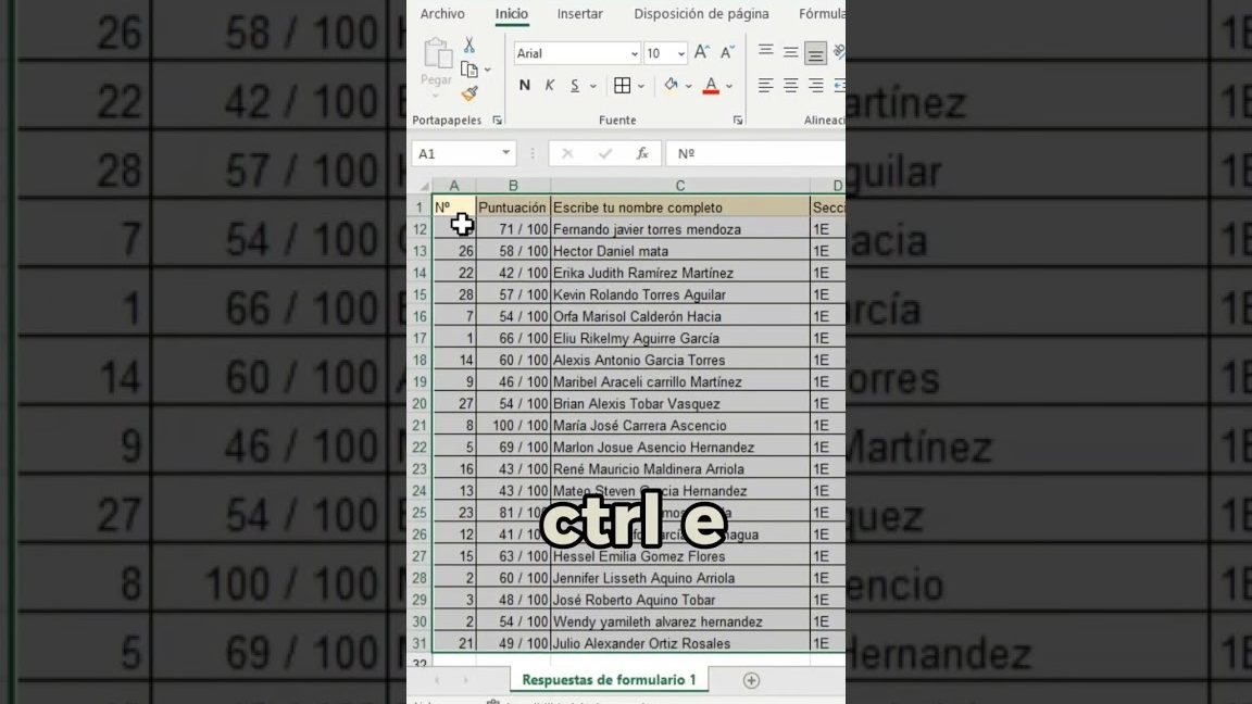 Ordenar una columna de Excel por fecha