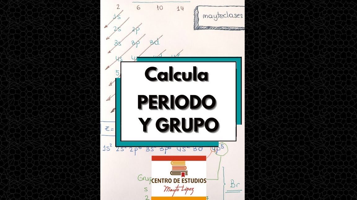 Determinar mediante ejercicios a qué periodo y grupo pertenece un elemento químico