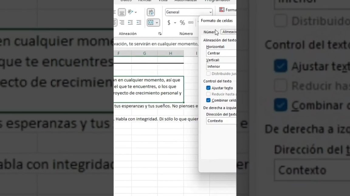 Ajustar la celda al texto en Excel